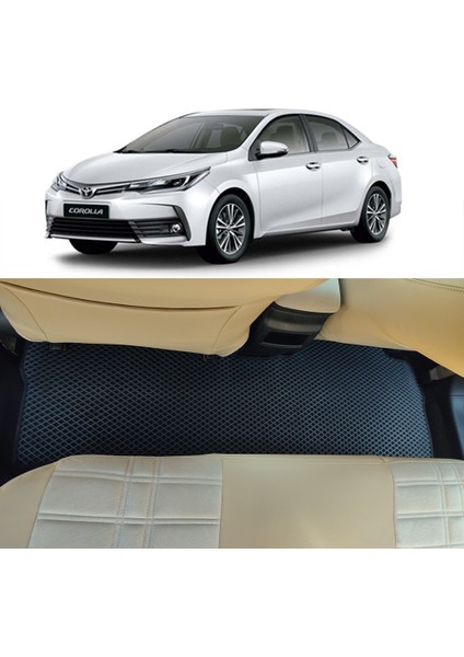 Toyota Corolla 3D Havuzlu Paspas 2013-2018 Siyah