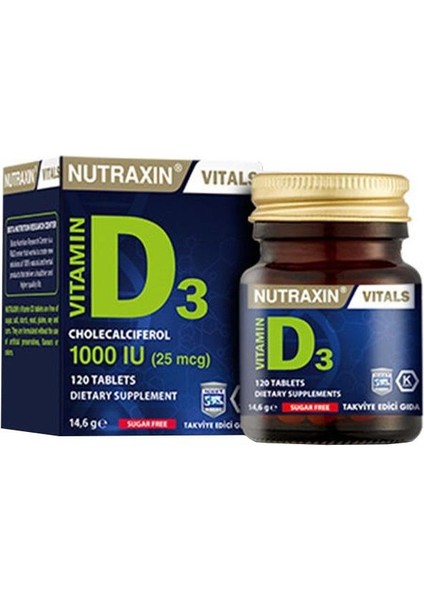 Vitamin D3 120 Tablet D Vitamini Takviyesi