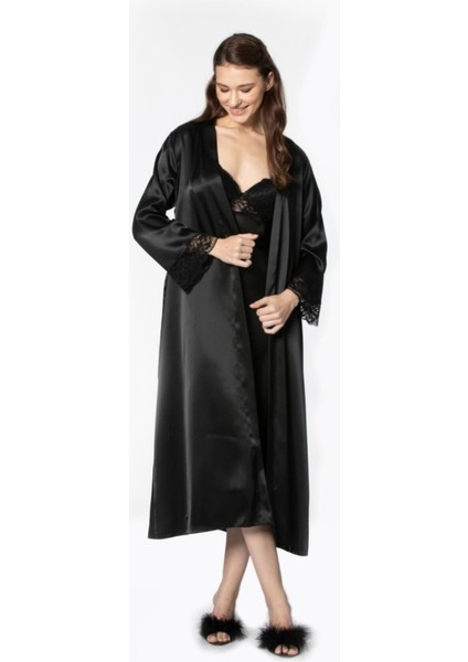 4370 Ikili Saten Gecelik - Sabahlık Takımı fiyatları