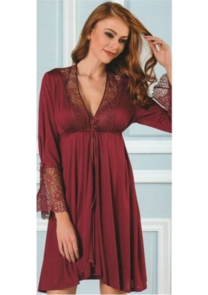 Bordo 5625 6 Lı Penye Gecelik Takım modelleri