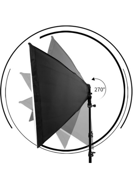4 Duylu Softbox + 200 cm Işık Ayağı Lambasız 2 Adet