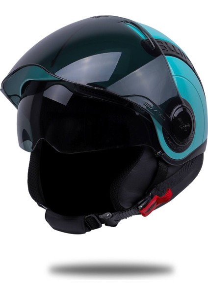 Sx.10 Turkuaz Kask Siyah Cam fırsatları