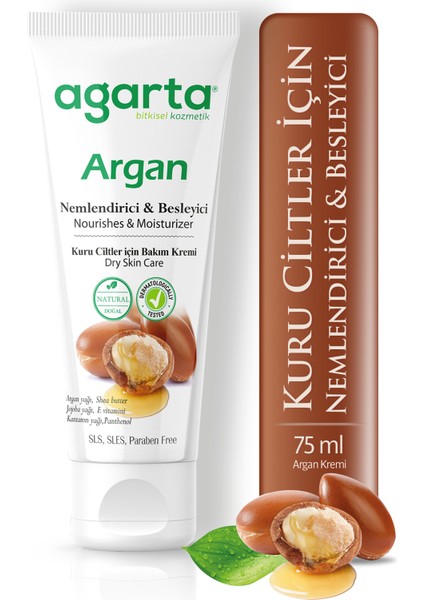 Doğal Argan Besleyici Nemlendirici Cilt Kremi 75 ml