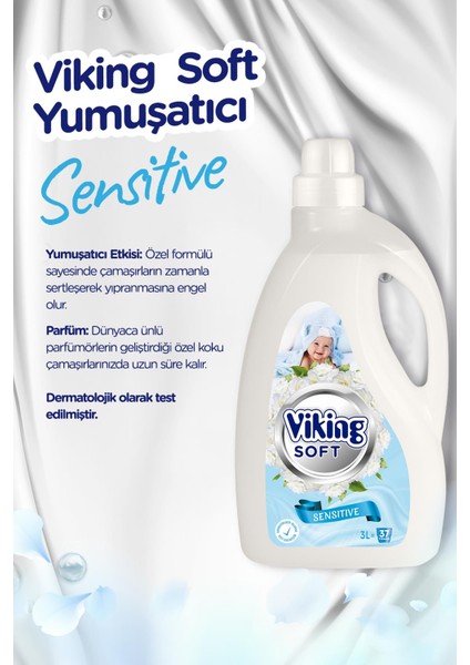 Çamaşır Yumuşatıcısı Sensitive 3 Litre 4 Adet