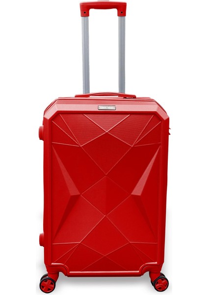 Diamond Abs Kırmızı Orta Boy Valiz 16622