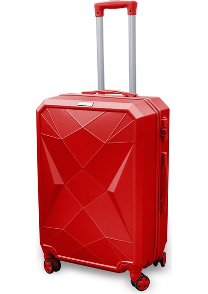 Diamond Abs Kırmızı Orta Boy Valiz 16622 fiyatları