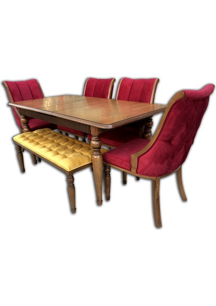 Masa ST FiTİL TARAK Açılır Masa klasik Kapitone Giydirme Sandalye Retro Ayak Ort