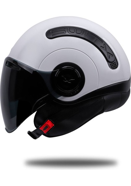 Sx.10 Beyaz Kask Siyah Cam