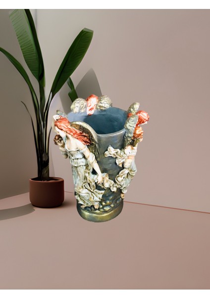 Melek Figürlü Saksı Obje modelleri