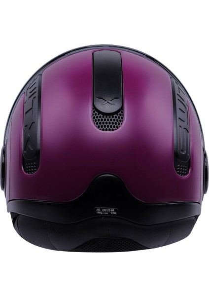 Sx.10 Mat Mor Kask Siyah Cam