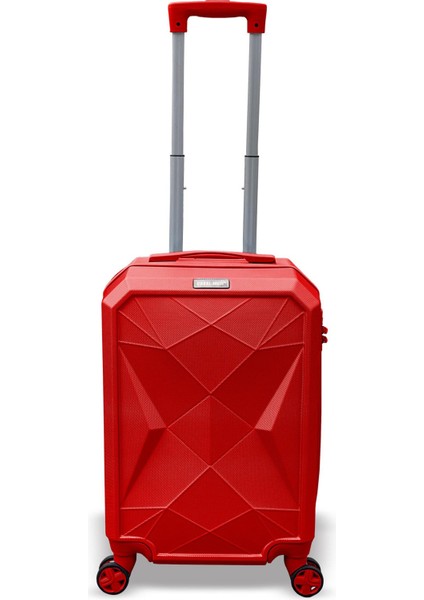 Diamond Abs Kırmızı Küçük Boy Valiz 16621