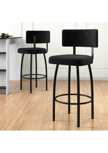 Wosa Serisi Yemek Odası Bar Sandalyesi Babyface Kumaş Siyah Metal Ayak 6 Adet Sandalye fiyatları