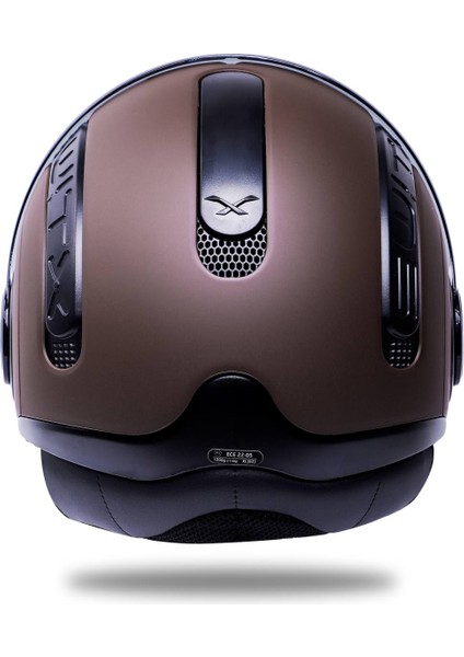 Sx.10 Mat Kahverengi Kask Siyah Cam indirimleri