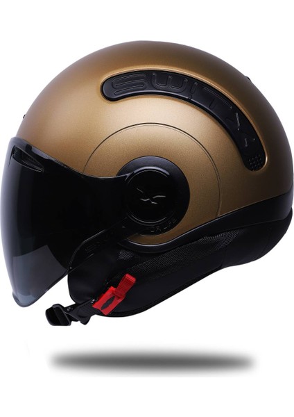 Sx.10 Mat Gold Kask Siyah Cam modelleri