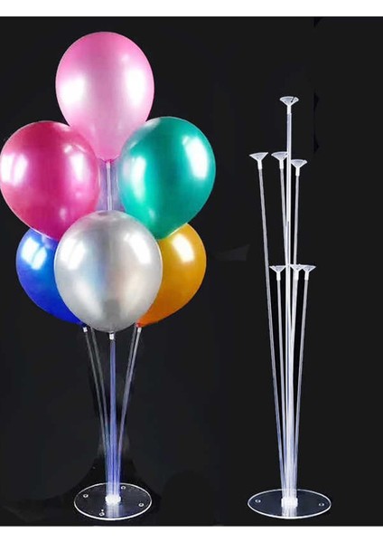 Balon Süsleme Standı 7 Çubuklu+ 7 Adet Balon Set