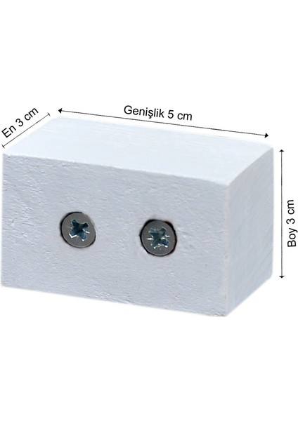 Masa Sandalye Ünite Kanepe Sehpa Koltuk Kanepe Ünite Ayak Yükseltici Ağaç Takoz Boy 3 Cm En 5 Cm Beyaz
