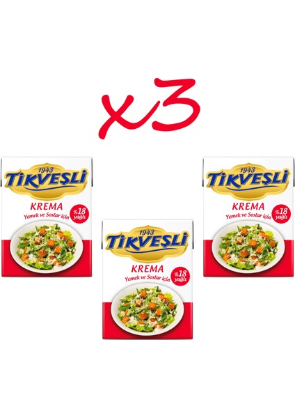 %18 Yağlı Krema 3 x 200 ml