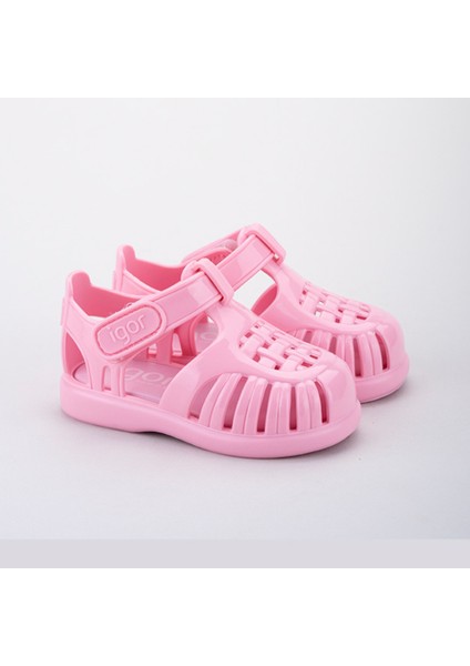 Tobby Gloss Kız Çocuk Pembe Parlak Sandalet