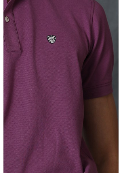 Laon Spor Polo Yaka Erkek Tişört Bordo