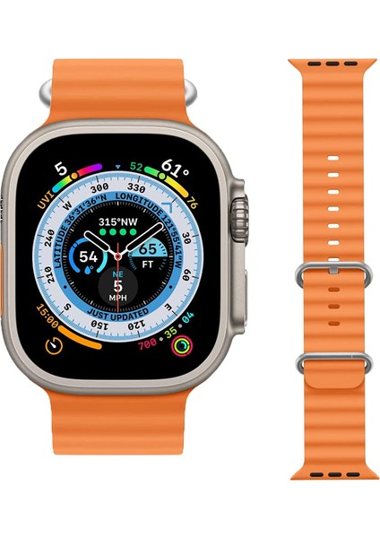 Apple Watch ile Uyumlu Seri 9/8/7/6/se/5/4/3 Okyanus Silikon Kordon 45/44/42MM ve 41/40/38MM ile Uyumlu fiyatları