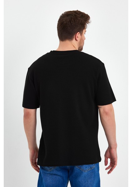 Bisiklet Yaka Tshirt Gipeli Waffal Relax RD23YE272642 indirimleri