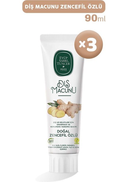 Diş Macunu Zencefil Özlü 90 ml x 3