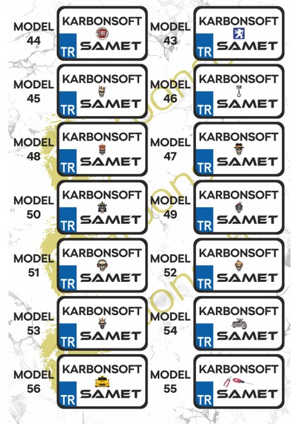 Karbon Soft Kişiye Özel  Ahşap Dekor Plaka, Bisiklet Plaka, Isimli Plaka, Cam Önü Plakası, Aksesuar Plaka