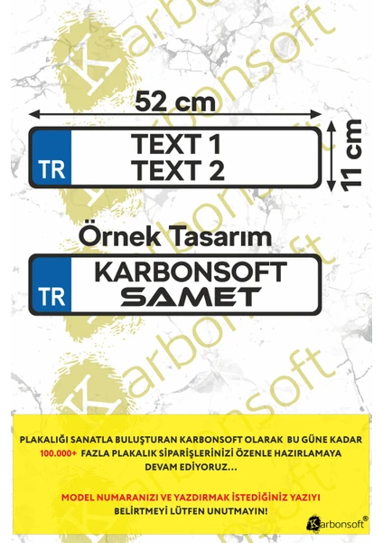 Karbon Soft Kişiye Özel Ahşap Dekor Plaka, Araba Plaka, Isimli Plaka, Cam Önü Plakası, Aksesuar Plaka