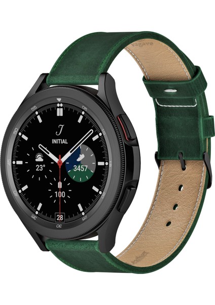 Samsung Galaxy Watch 4 - 5 - 6 - 7 Pro Watch 6 Classic 40MM 43MM 44MM 47MM Watch 5 / Watch 5 Pro 40 44 45 Watch 4 40 42 44 46MM 20MM Yeşil Deri Kordon fiyatları