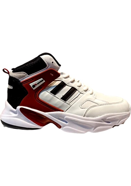231-1014 Mr Erkek Beyaz-Bordo Anorak Basketbol Ayakkabı