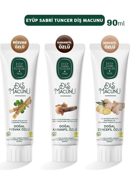 Diş Macunu Misvak, Karanfil ve Zencefil 90 ml