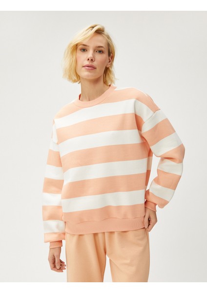 Basic Sweatshirt Bisiklet Yaka