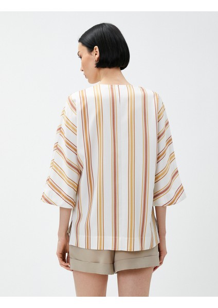 V Yaka Bluz Pile Detaylı fırsatları