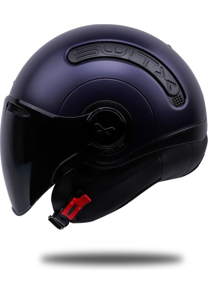 Sx.10 Mat Mavi Kask Siyah Cam