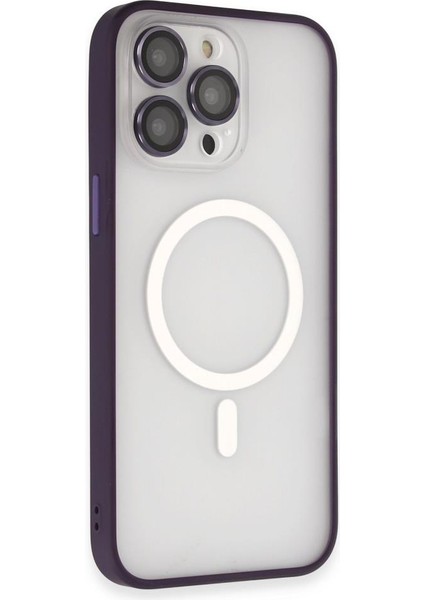 Apple iPhone 14 Pro Max Kılıf Lens Korumalı Mat Magneticsafe Magsafe Kapak