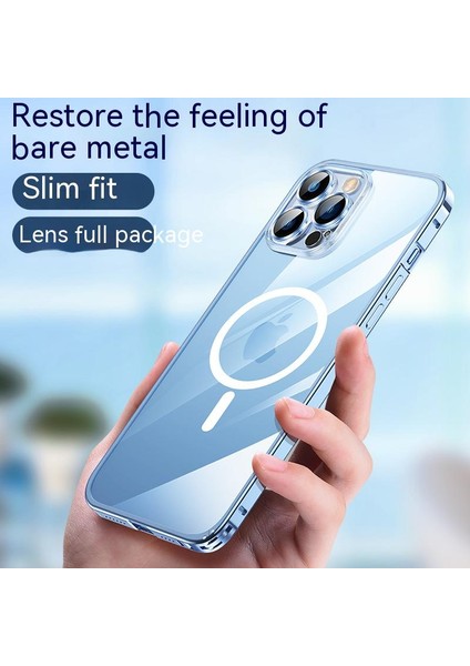 Apple iPhone 14 Pro Kılıf Kamera Lensli Metal Çerçeve Bumper Kilitli Kapak indirimleri