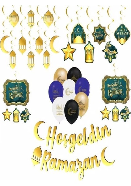 Hoş Geldin Ya Şehri Ramazan Tavan Asma Süs Set
