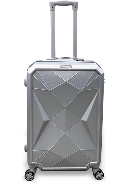 Diamond Abs Gümüş Orta Boy Valiz 16617