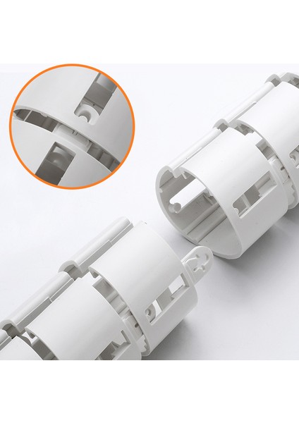 Yuvarlak Kablo Düzenleyici Masa Altı Omurga Kablo Kanalı Beyaz modelleri