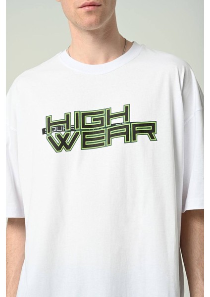 Erkek Yazı Baskılı Oversize Kısa Kollu T-Shirt modelleri