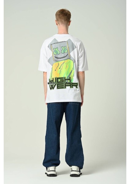 Erkek Yazı Baskılı Oversize Kısa Kollu T-Shirt fırsatları
