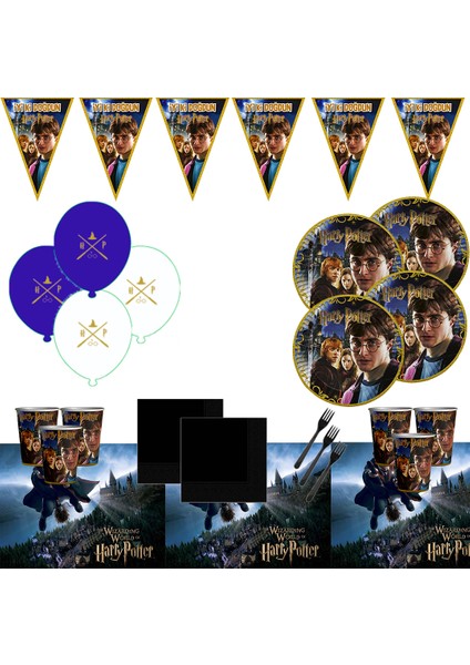 Harry Potter 8 Kişilik Doğum Günü Parti Malzemeleri Seti