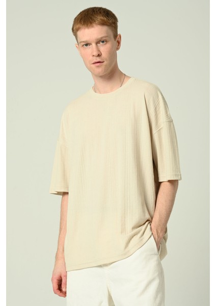 Erkek Düz Oversize Kısa Kollu T-Shirt