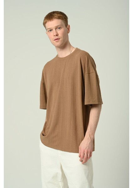 Erkek Düz Oversize Kısa Kollu T-Shirt