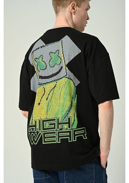 Erkek Yazı Baskılı Oversize Kısa Kollu T-Shirt fiyatları