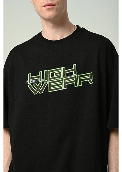 Erkek Yazı Baskılı Oversize Kısa Kollu T-Shirt modelleri