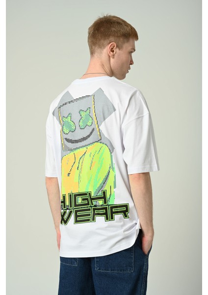 Erkek Yazı Baskılı Oversize Kısa Kollu T-Shirt fiyatları