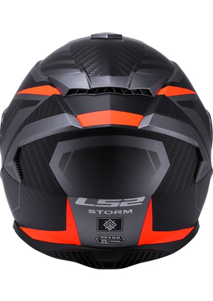 Storm Racer Mat Tıtanıum-Turuncu Kask Siyah Cam