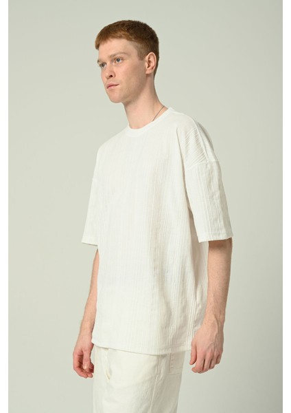Erkek Düz Oversize Kısa Kollu T-Shirt