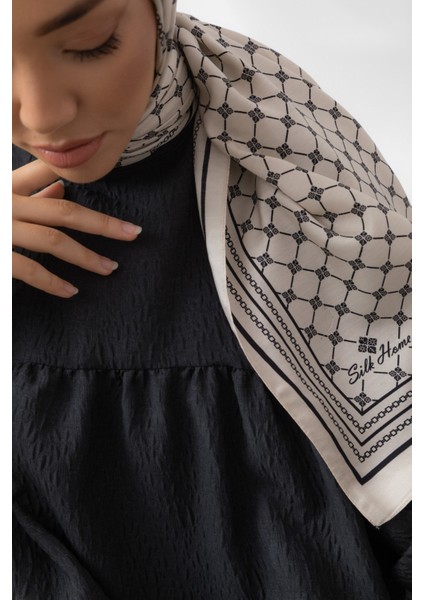 %100 Twill Ipek Şal 6514-19
